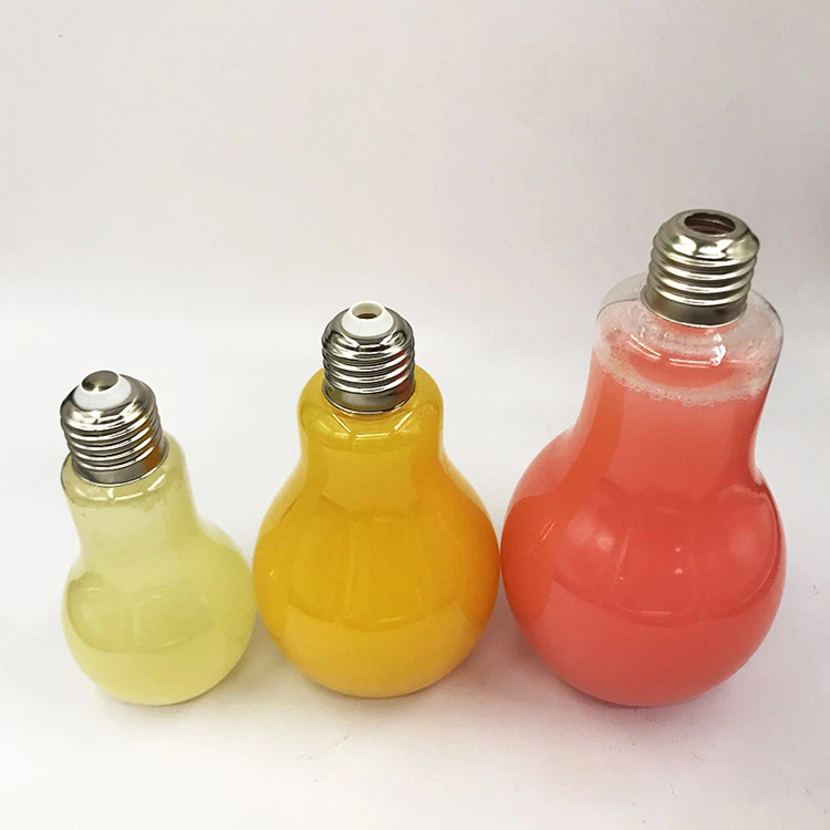 Factory Sales Popular 200 300 400ml 500ml 600ml Pet Plastic Lamp Light Bulb Bottle For Juice 1 Factory Sales Popular 200 300 400ml 500ml 600ml Pet Plastic Lamp Light Bulb Bottle For Juice 1