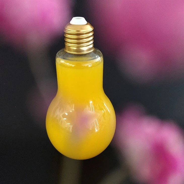 Bulb Shape Plastic Drinking Bottle With Light