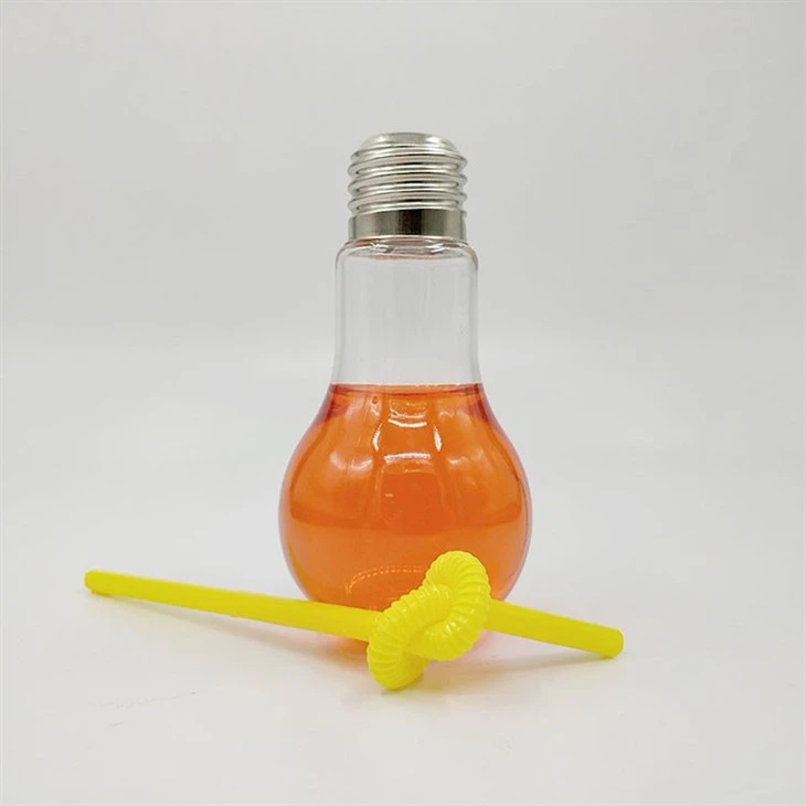 Bulb Shape Plastic Drinking Bottle With Light