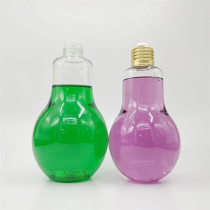 Bulb Shape Plastic Drinking Bottle With Light
