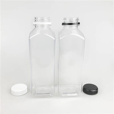NH PET klare quadratische Plastikflasche mit Schraubverschluss