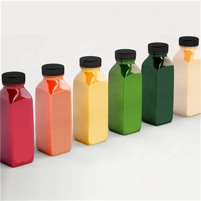 Quadratische Saftflasche