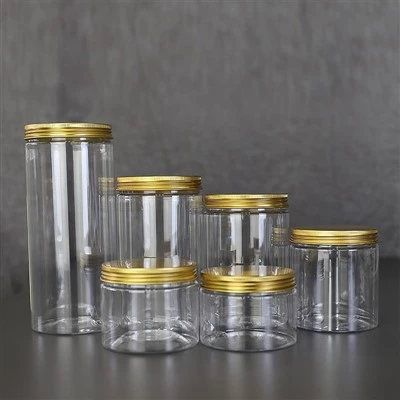 NH Pet Food Grade Jar mit weißem schwarzem goldenem Splitterdeckel