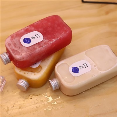 Plastiksaft SQure Pet 300 ml 350 ml 400 ml 500 ml Trinkflaschen
