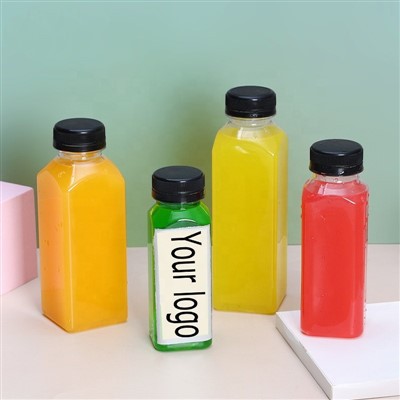 250 ml Plastiksaftflasche mit Kappen